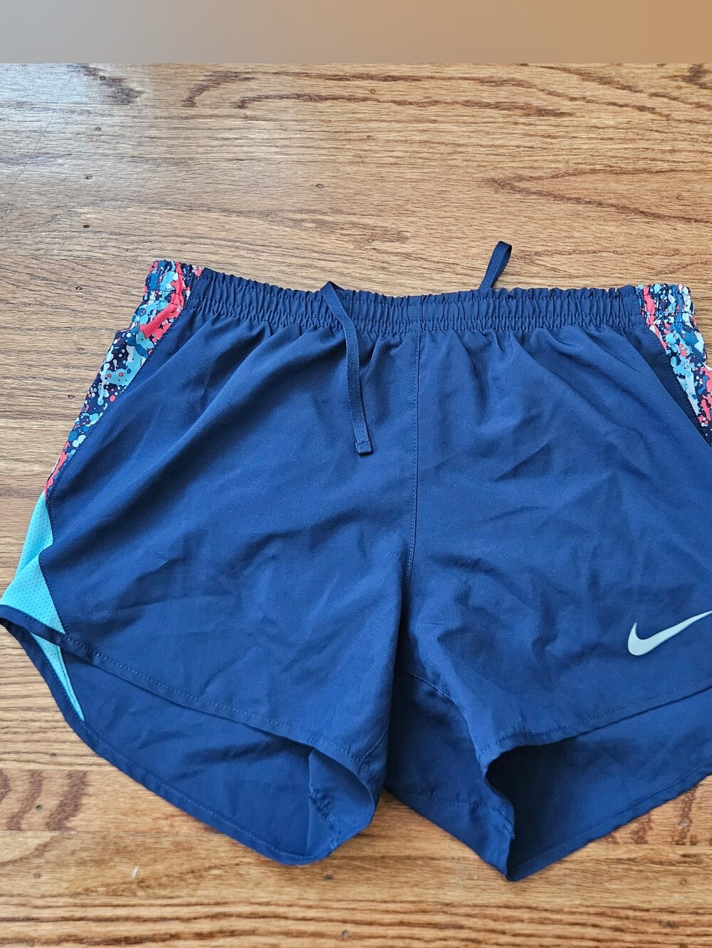 Nike Womens Running Shorts XS Dri-fit Blue Lined Lightweight Workout Gym Summer